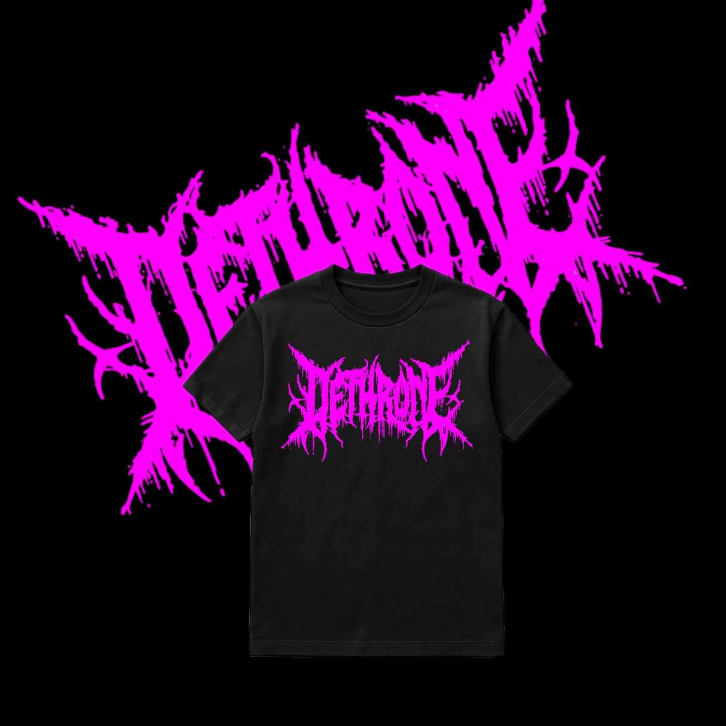 Pink metal tee